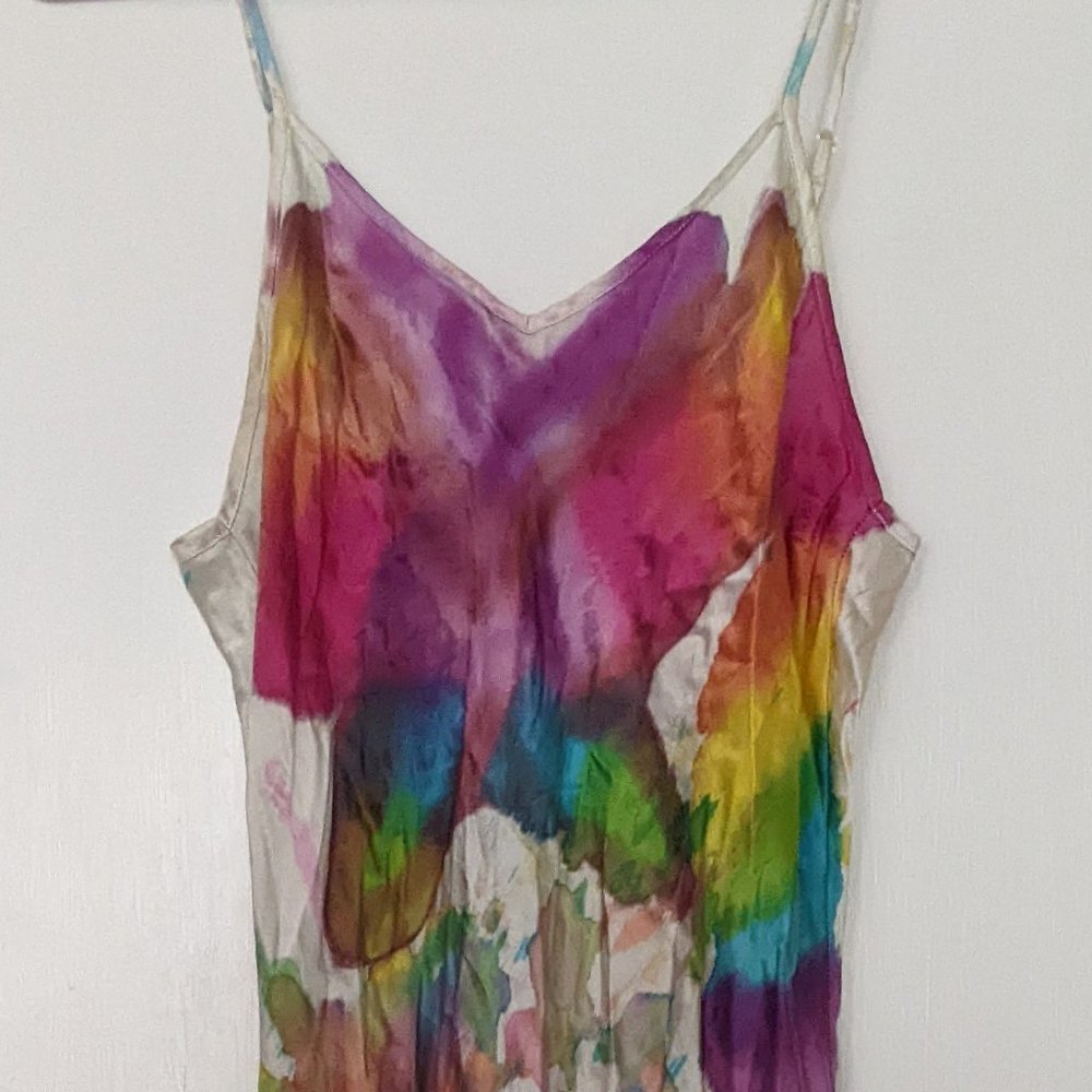 Vintage Hand Dyed Silk Slip Dress